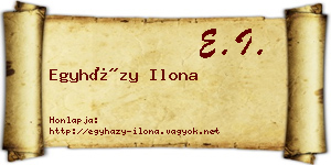 Egyházy Ilona névjegykártya