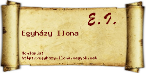 Egyházy Ilona névjegykártya